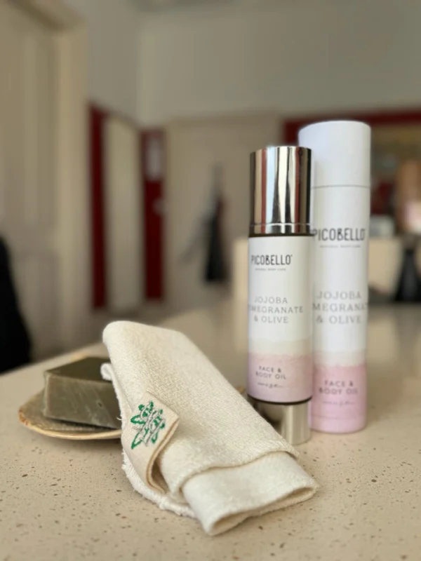 Mother's Day Gift Set Facial Oil, Soap, and Organic Face Cloth